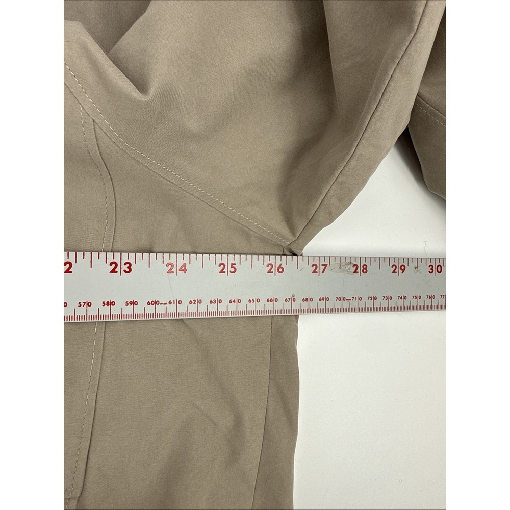 Perry Ellis Portfolio Tan Microfiber Jacket Full Zip Mesh Lined Mens Large - Picture 8 of 9